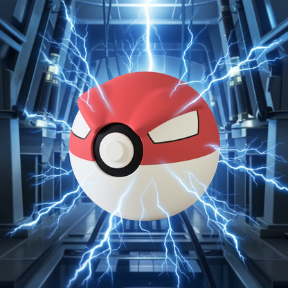 Poké Ball 3D ispirata a Voltorb – Sfera decorativa da collezione (#0100)