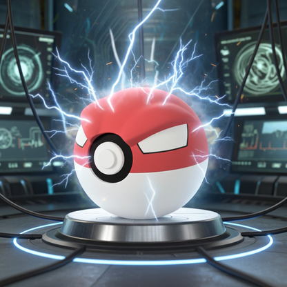Poké Ball 3D ispirata a Voltorb – Sfera decorativa da collezione (#0100)
