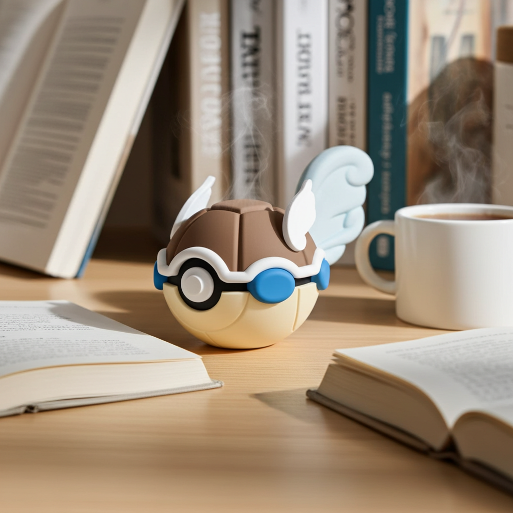 Poké Ball 3D ispirata a Wartortle – Sfera decorativa da collezione (#0008)