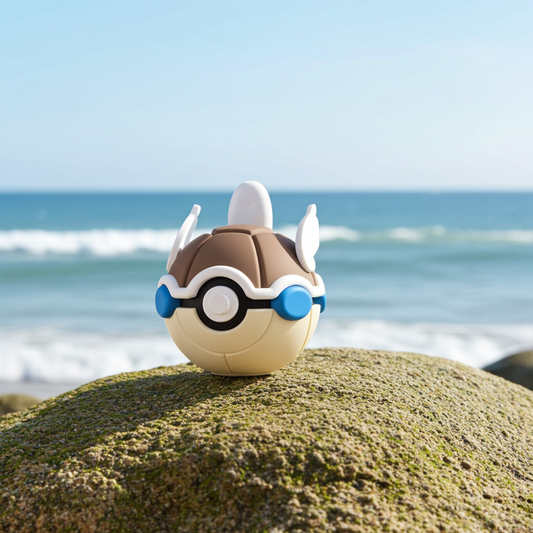 Poké Ball 3D ispirata a Wartortle – Sfera decorativa da collezione (#0008)