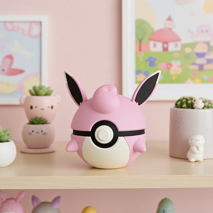 Poké Ball 3D ispirata a Wigglytuff – Sfera decorativa da collezione (#0040)