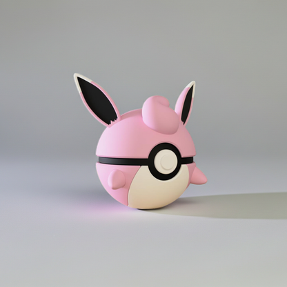 Poké Ball 3D ispirata a Wigglytuff – Sfera decorativa da collezione (#0040)