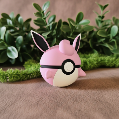 Poké Ball 3D ispirata a Wigglytuff – Sfera decorativa da collezione (#0040)