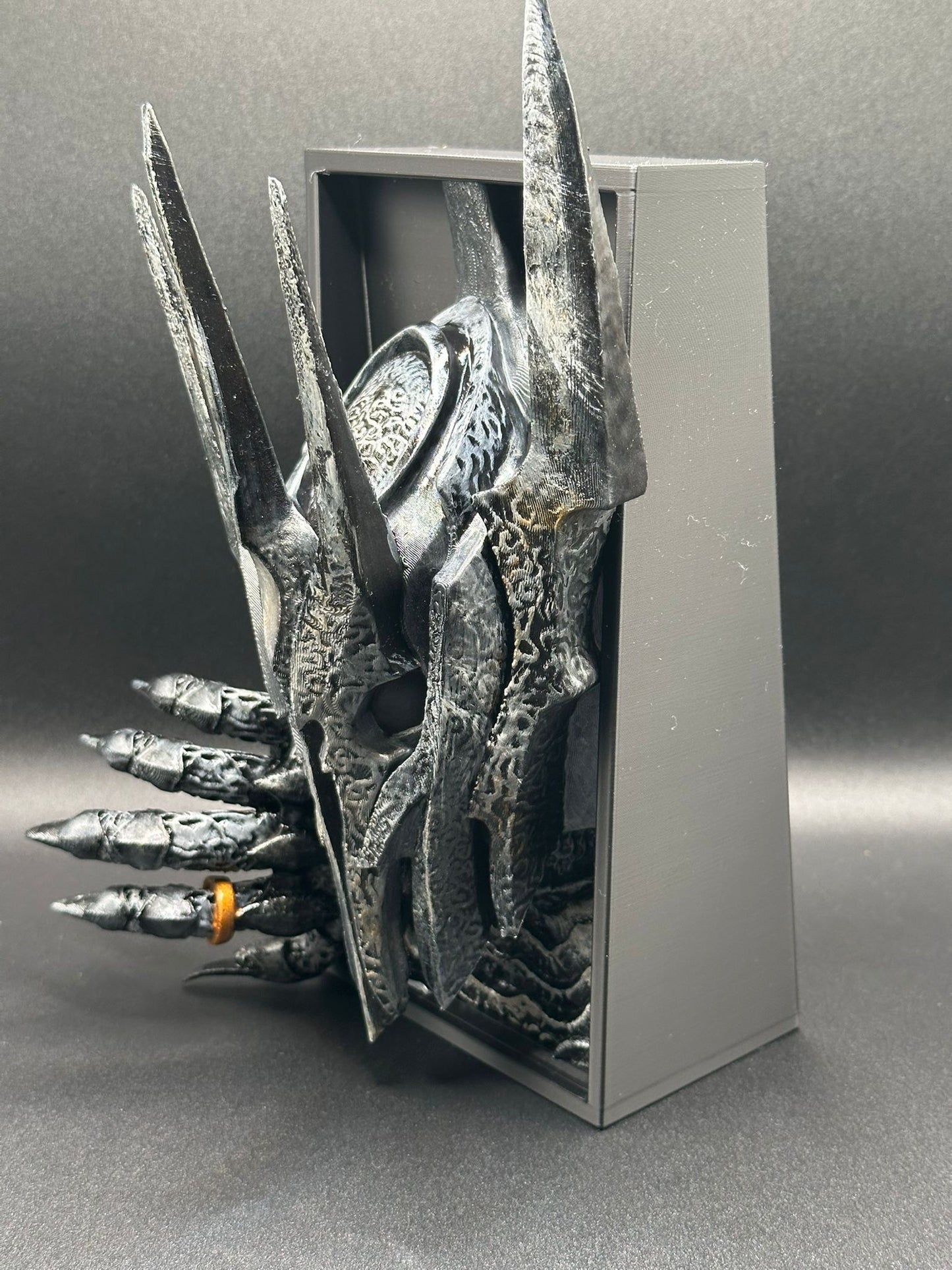 Fermalibro Sauron 3D – Edizione Oscura Dipinta a Mano