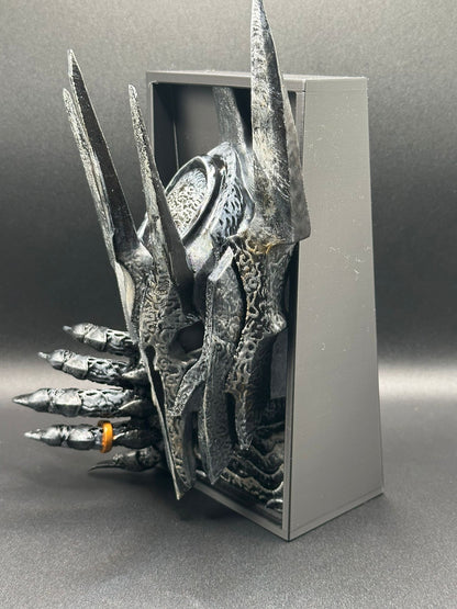 Fermalibro Sauron 3D – Edizione Oscura Dipinta a Mano