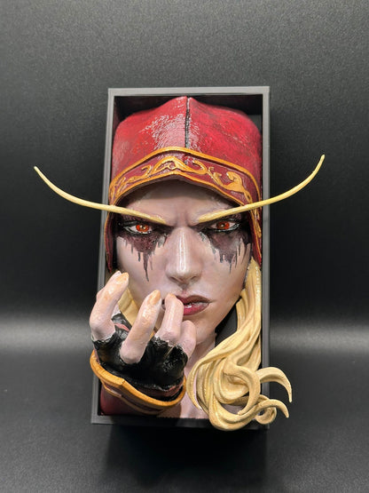 Fermalibro 3D Sylvanas Windrunner – Banshee Queen Edition Dipinto a Mano