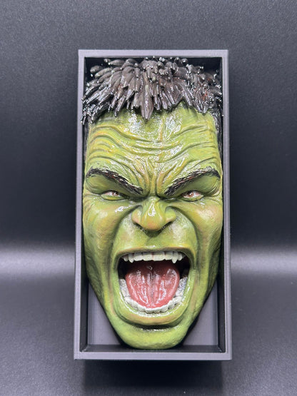 Fermalibro 3D Hulk – Rage Edition Dipinto a Mano