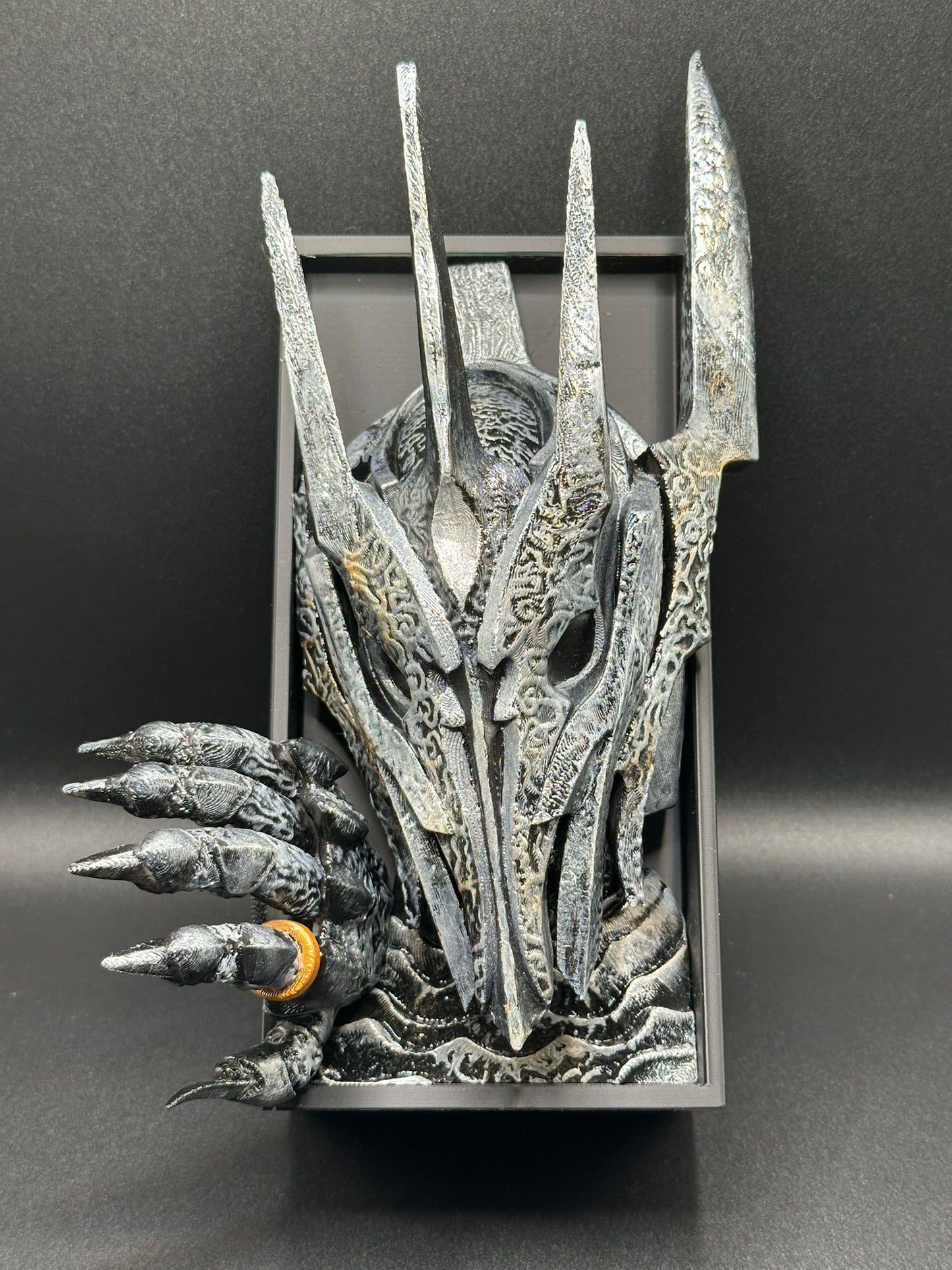 Fermalibro Sauron 3D – Edizione Oscura Dipinta a Mano