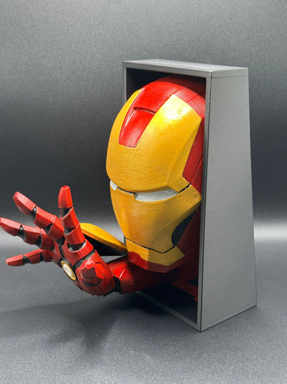 Fermalibro 3D Iron Man – Repulsor Edition Dipinto a Mano