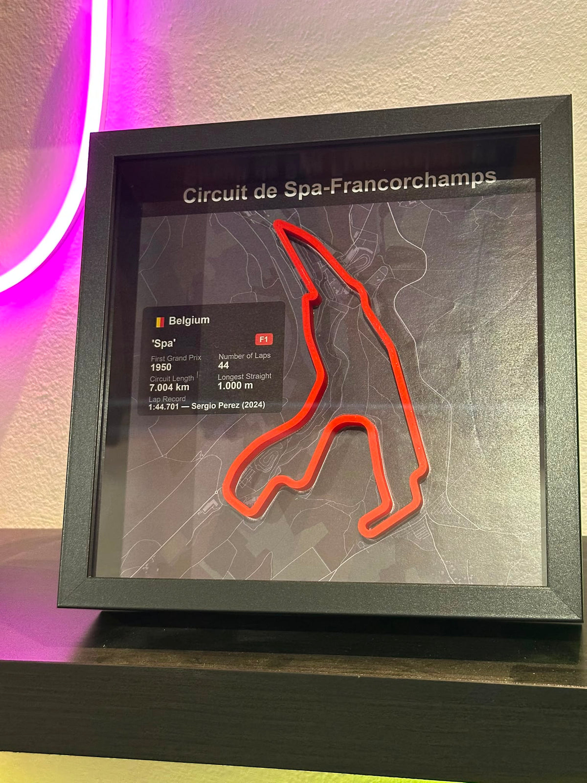 Quadro 3D Circuito Spa-Francorchamps | Tracciato F1 da Parete | Made in Italy