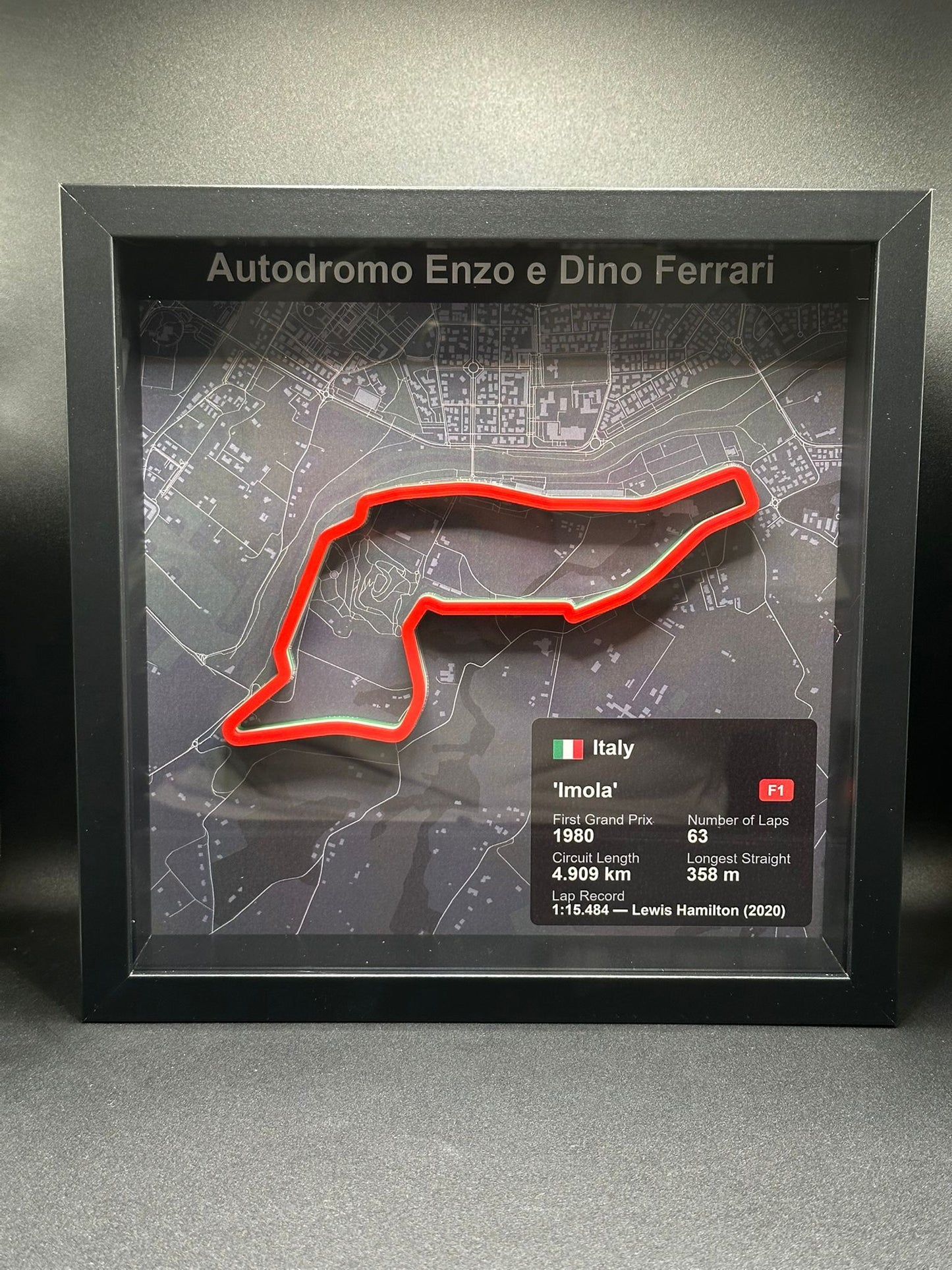 Quadro 3D circuito Imola - dettaglio