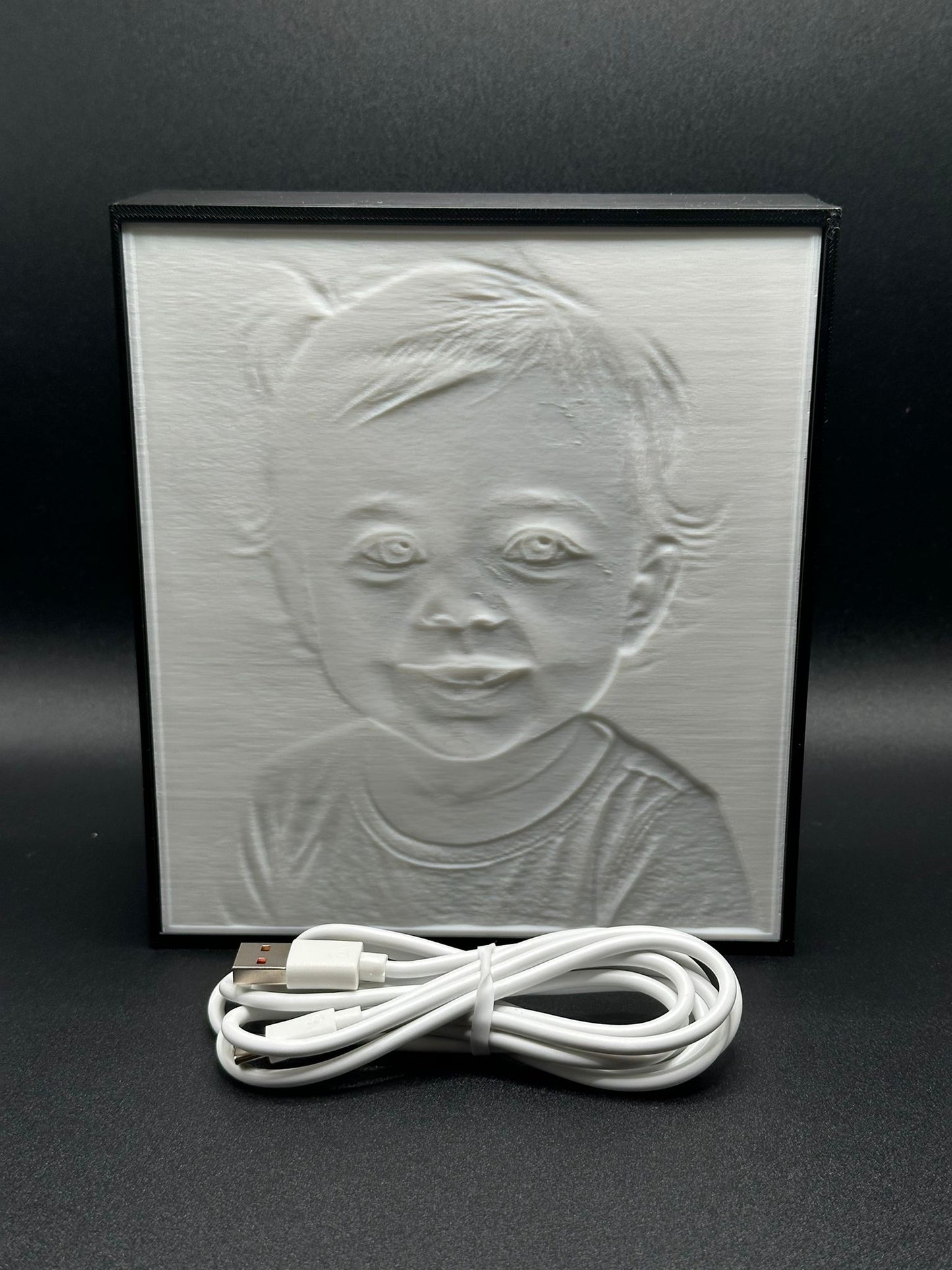 Lampada personalizzata con foto spenta, con cavo USB incluso