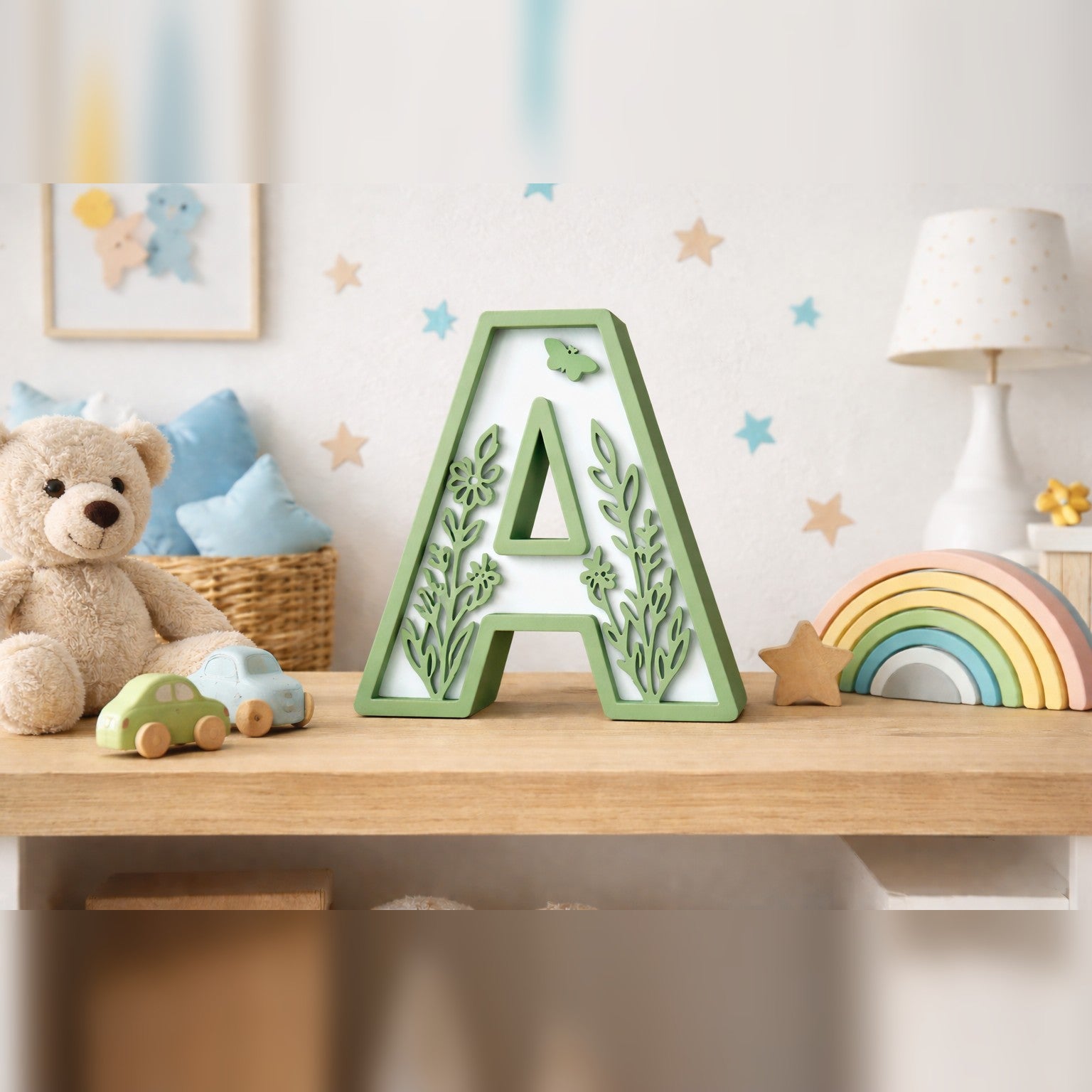 Lettere 3D floreali - iniziale A