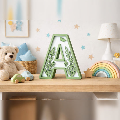 Lettere 3D floreali - iniziale A
