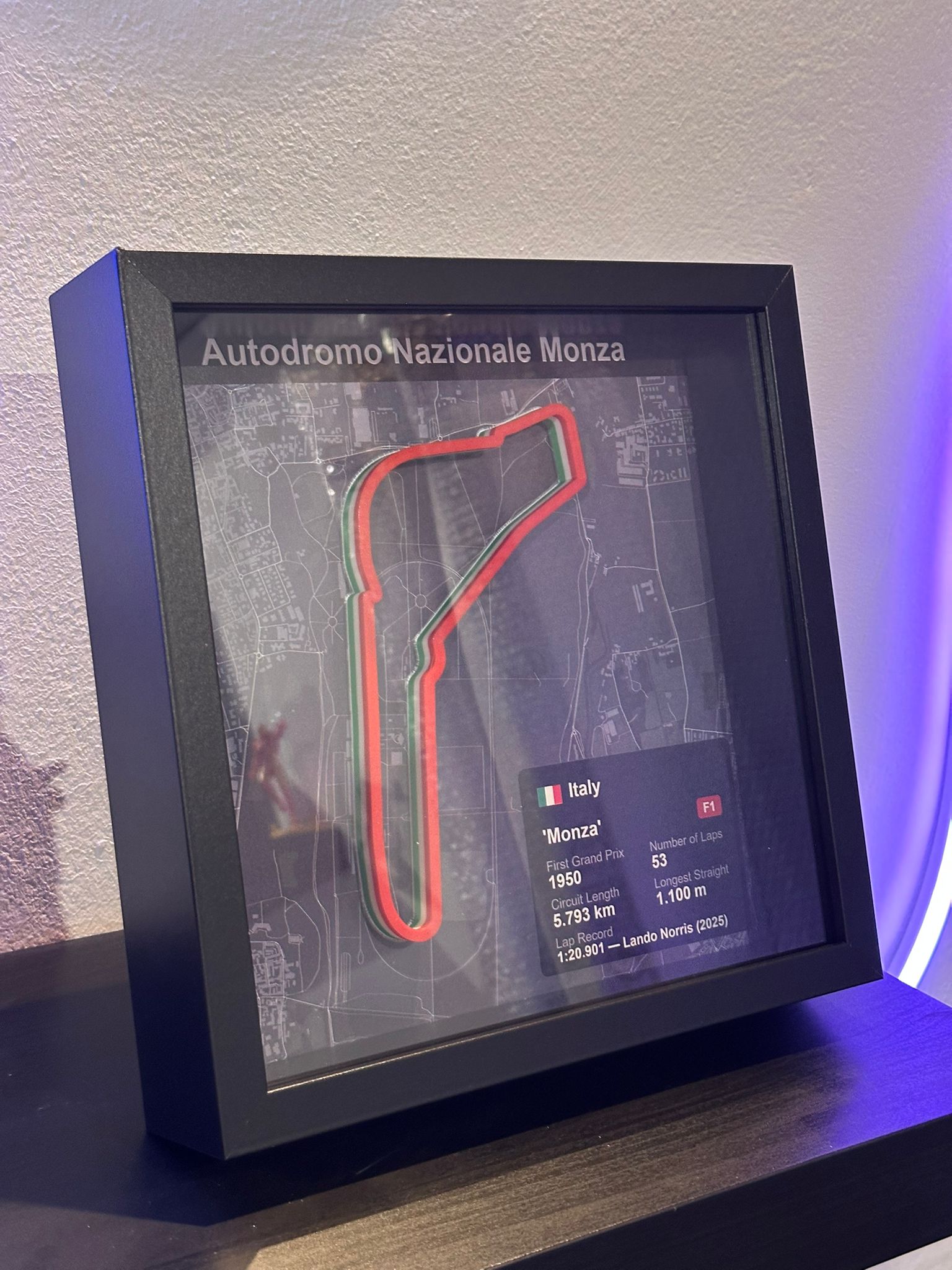 Quadro 3D circuito Monza - dettaglio