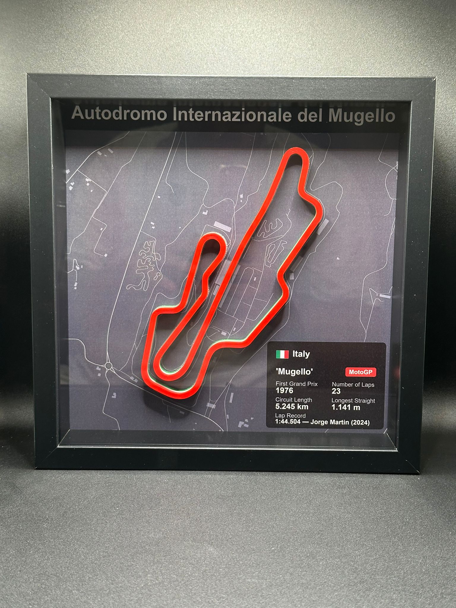 Quadro 3D circuito Mugello - in ambiente