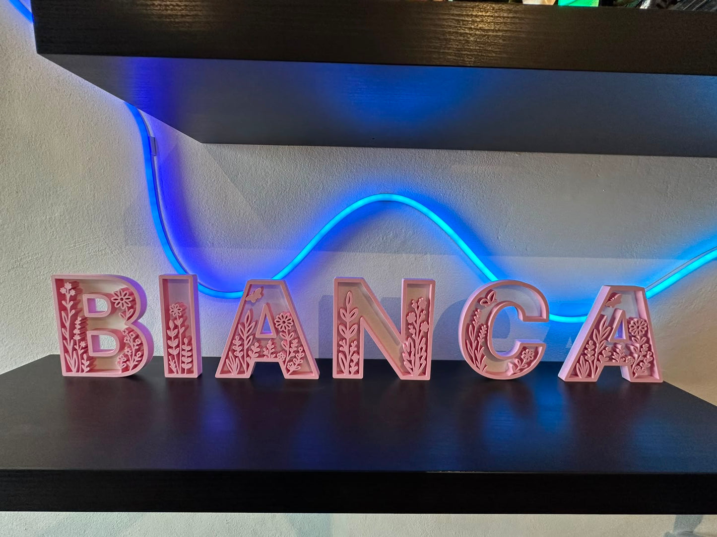 Nome 3D floreale personalizzato composto - Livoncraft3D