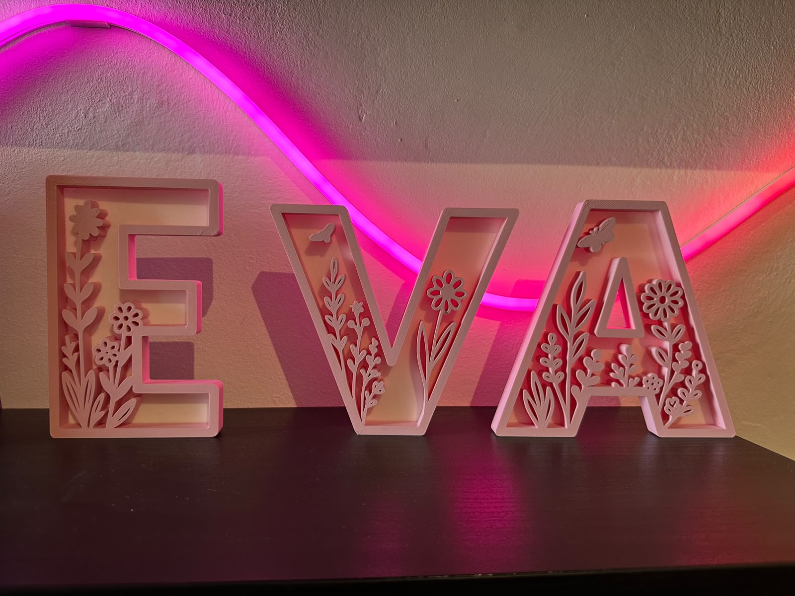 Nome 3D floreale personalizzato composto - Livoncraft3D