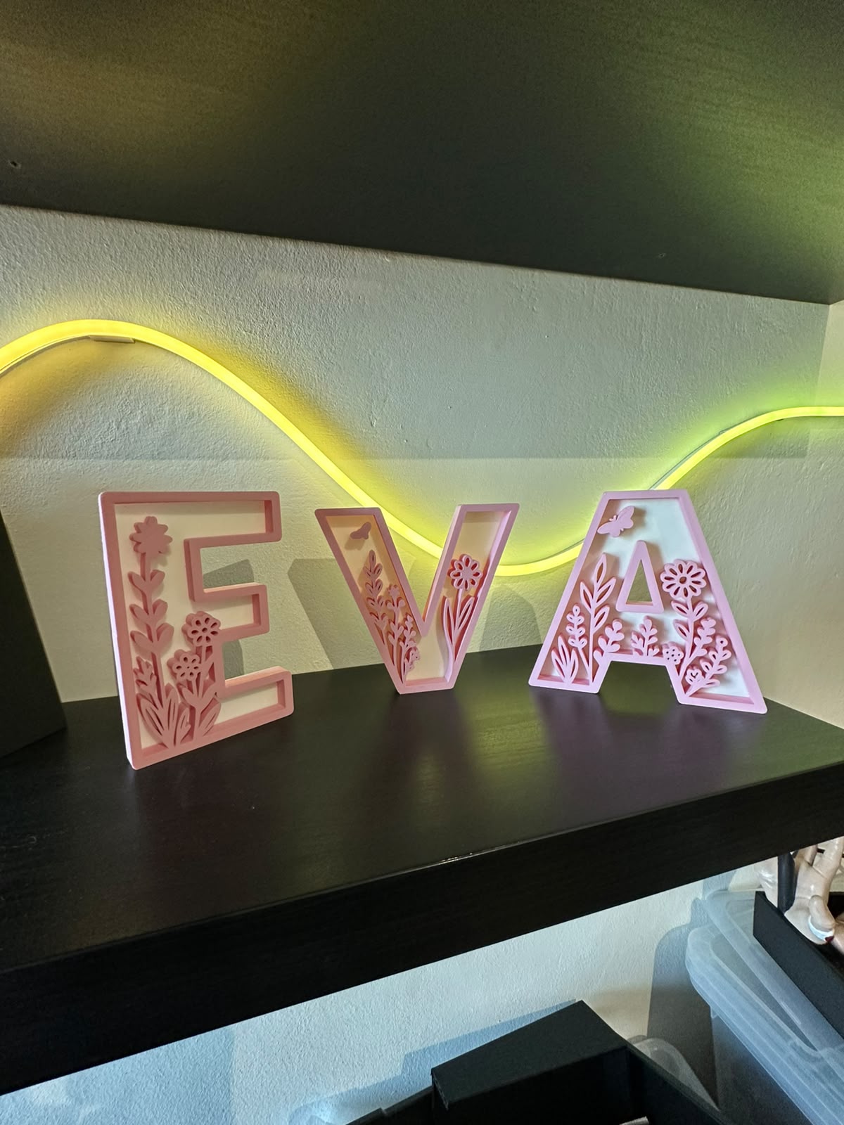 Nome 3D floreale personalizzato composto - Livoncraft3D