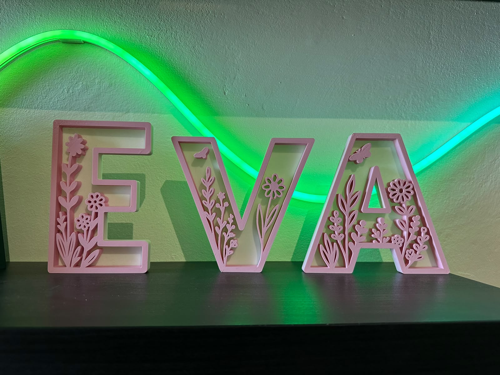 Nome 3D floreale personalizzato composto - Livoncraft3D