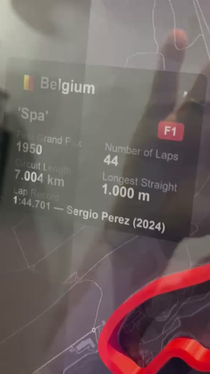 Quadro 3D Circuito Spa-Francorchamps | Tracciato F1 da Parete | Made in Italy