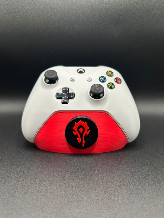 Supporto joystick Xbox con stemma Horde di World of Warcraft, base rossa